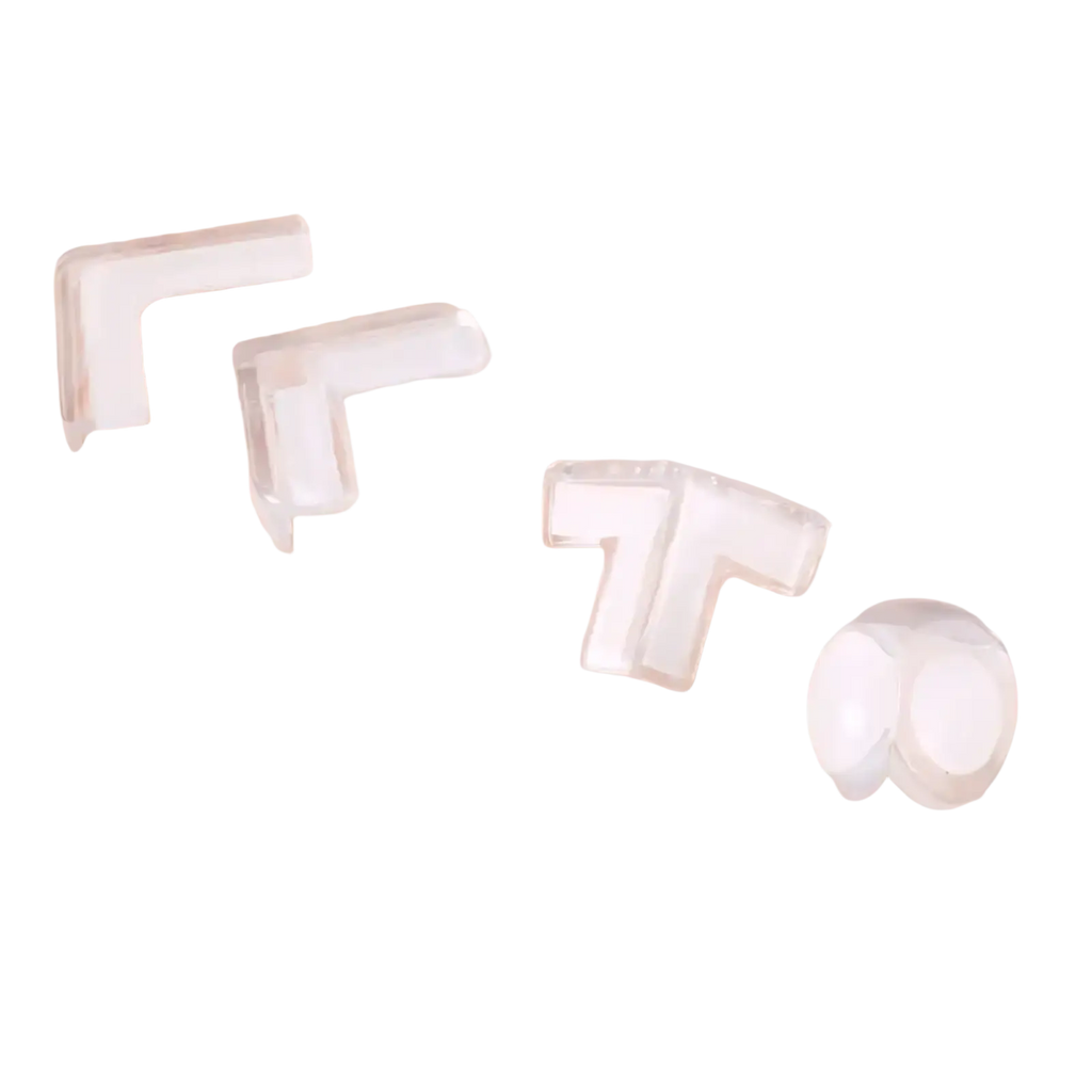 Clear plastic corner protectors and circular bumper pads 40 pack child safety guards for furniture edges and surfaces