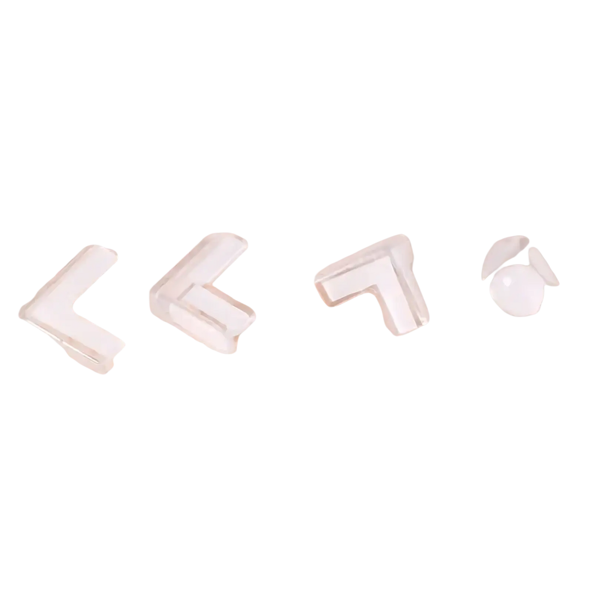 Clear corner protectors 40 pack child safety guards made of translucent plastic with white inner surfaces