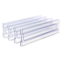 Clear plastic drawer dividers adjustable organizers with a sleek rectangular design and reinforced edges for durability