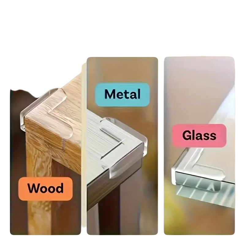 Clear silicone furniture corner protectors 10 pcs transparent corner guards fit snugly over table edges for safety