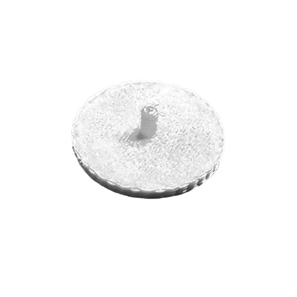Clear textured circular cmf phone 1 replacement screw cap with central pin for custom accent use
