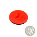 Red circular plastic replacement screw cap with textured surface and central post for cmf phone 1 custom accent