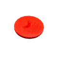 Red circular plastic replacement screw cap with textured surface and central post for cmf phone 1 custom accent
