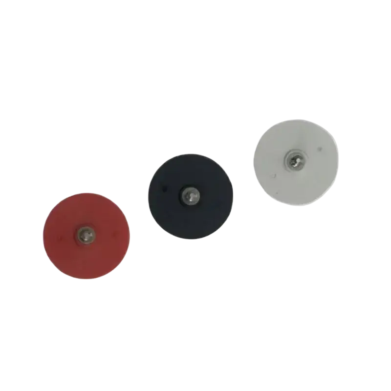 Cmf phone 2 pro a001 screw cover with three circular red black and white flat discs and central metallic fastener