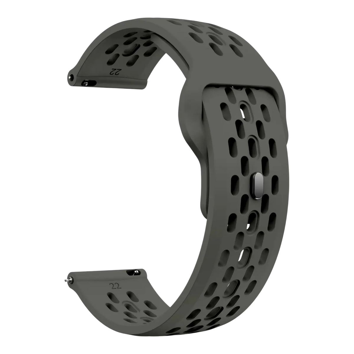 Dark gray perforated silicone sport strap for cmf watch pro 2 with a sleek and sporty design