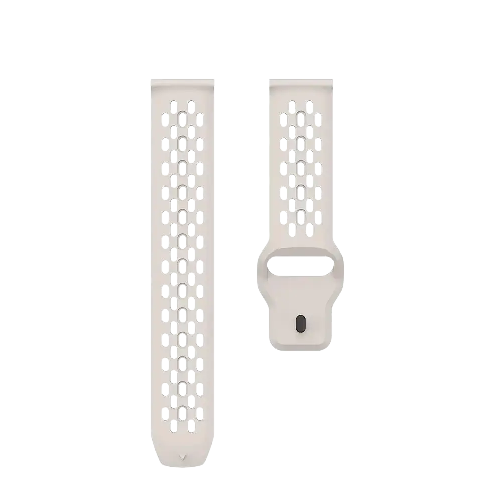 White perforated silicone sport strap for cmf watch pro 2 with sleek minimalist design and precise measurements for snug fit