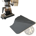 Black non-slip coffee bar mat made of super absorbent rubber measuring 30x40cm for dish drying use