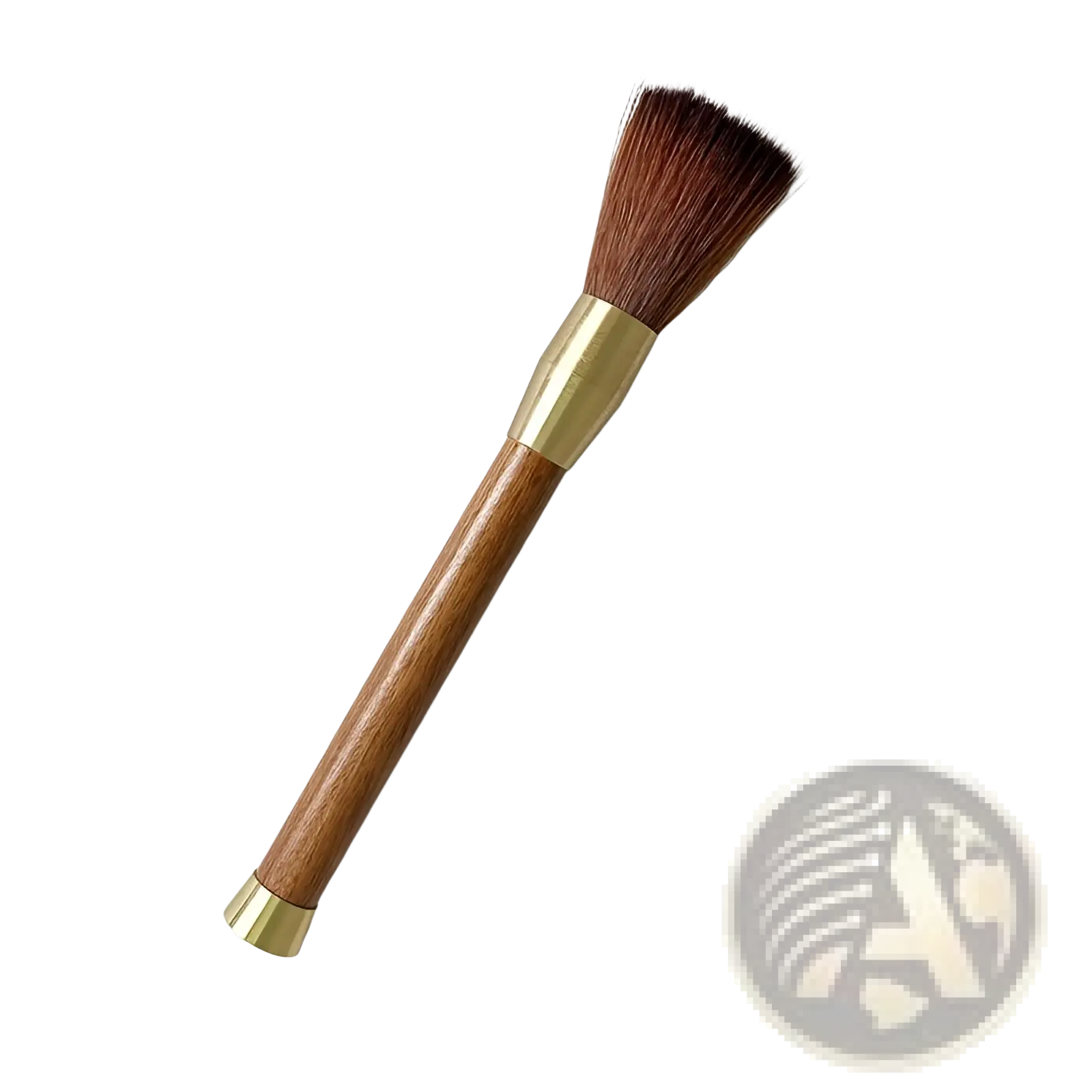 Coffee grinder cleaning brush with rosewood handle, brass ferrule, and dense dark brown bristles in a 5 pack