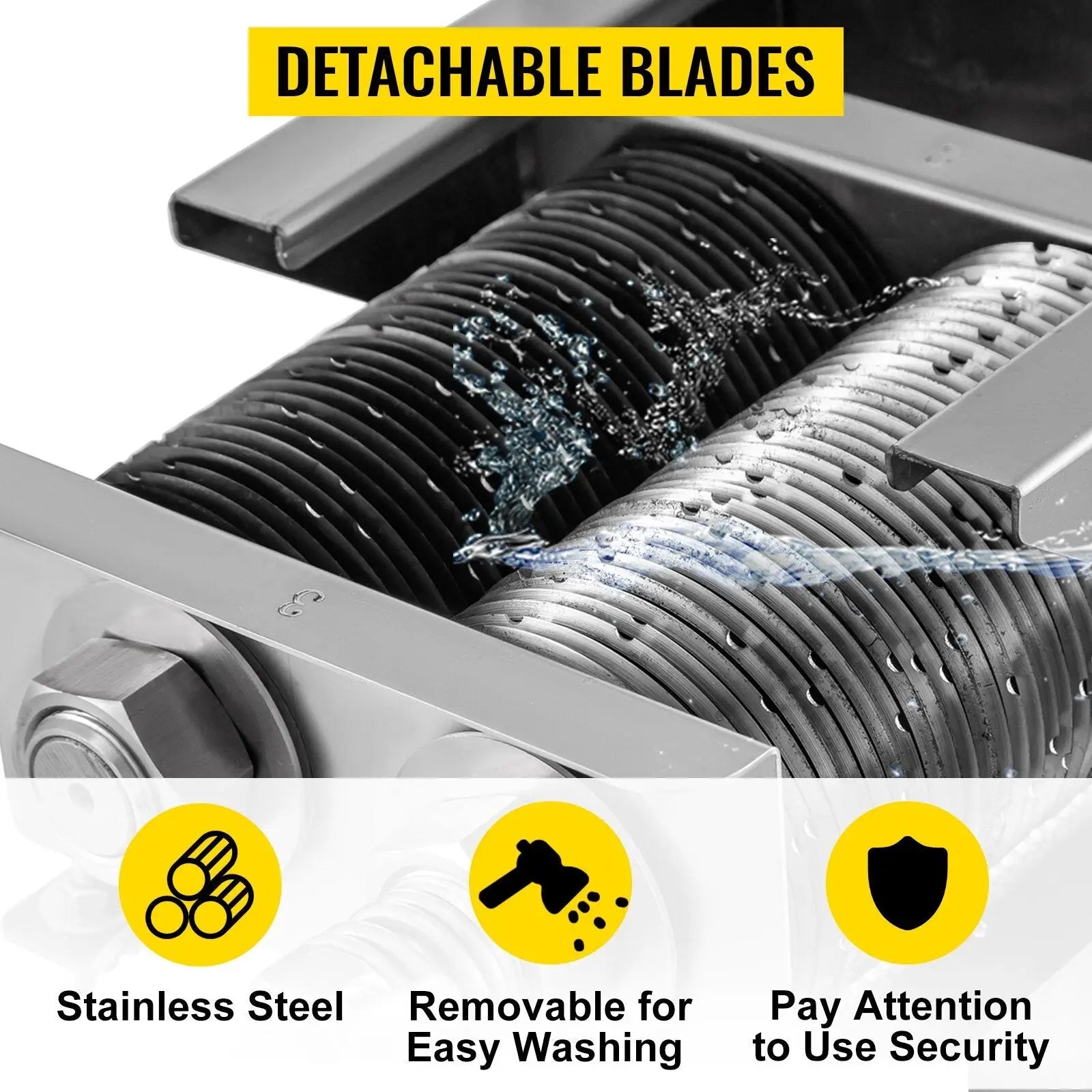 Stainless steel detachable blades for a commercial meat cutter machine 1100lb/h 750w 3mm slicer food chopper
