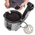 Commercial 70 cup 15l silver and black vevor electric rice cooker with glossy finish transparent lid handle and control panel