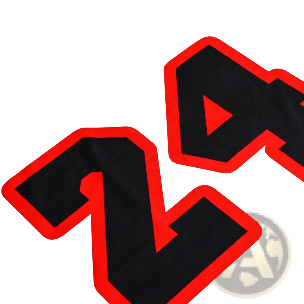 Light gray compression basketball long sleeve shirt with bold black number 24 red trim and red black dragon print
