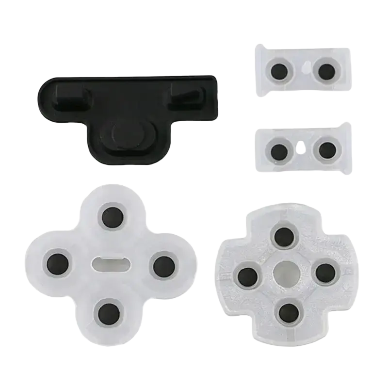 Conductive rubber pad set with black and white replacement rubber pads for playstation 3 controller directional pad