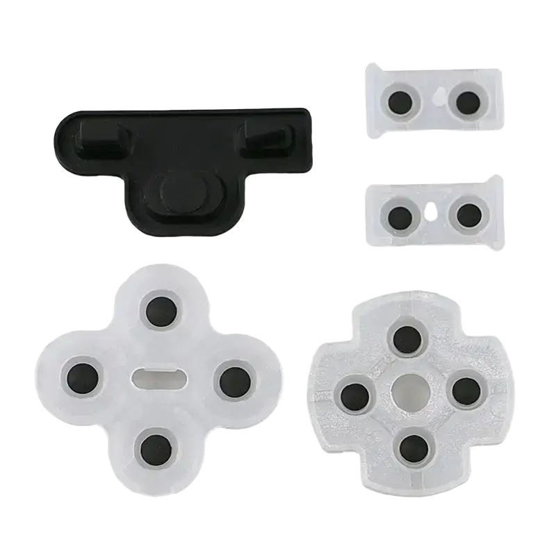 Black and white conductive rubber pad set replacement parts for playstation 3 controller directional pad