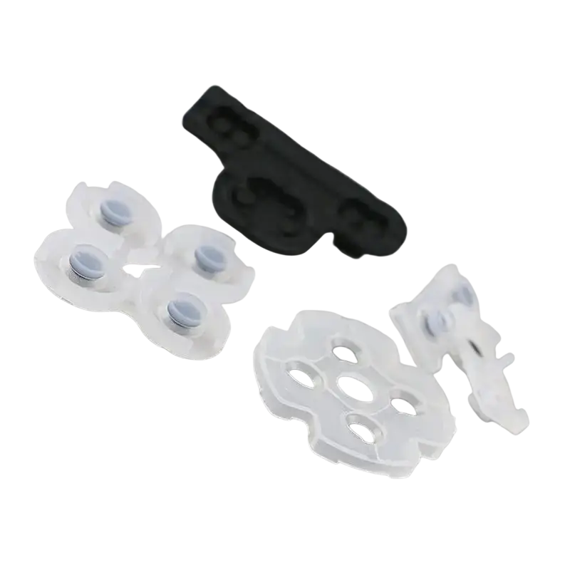 White plastic suction cup attachments with gray conductive rubber pads and black mounting bracket for playstation 3 controller