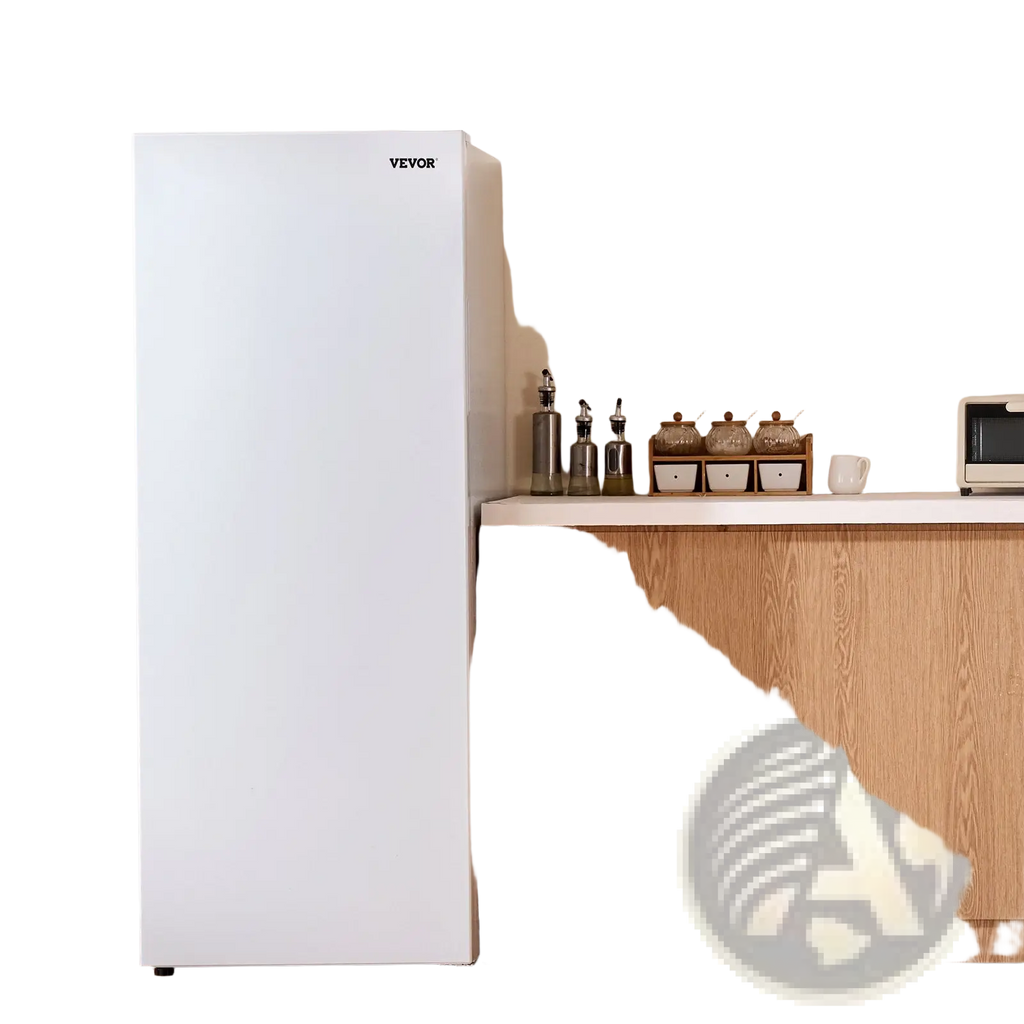 White vevor convertible freezer refrigerator 11 cu ft frost free with sleek minimalist design and white finish
