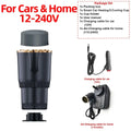 Black smart cup holder portable cooling cup with gold trim for car beverage warming and cooling functions