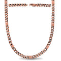 Rose gold copper magnetic therapy curb chain necklace with a polished rose gold-toned finish and secure clasp