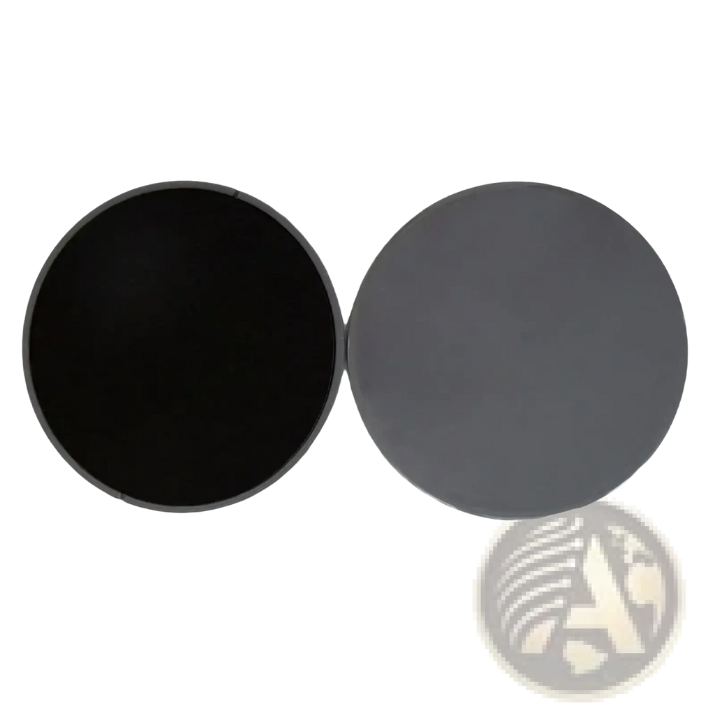 Gray circular core sliders exercise gliding disc with a matte finish for fitness workouts