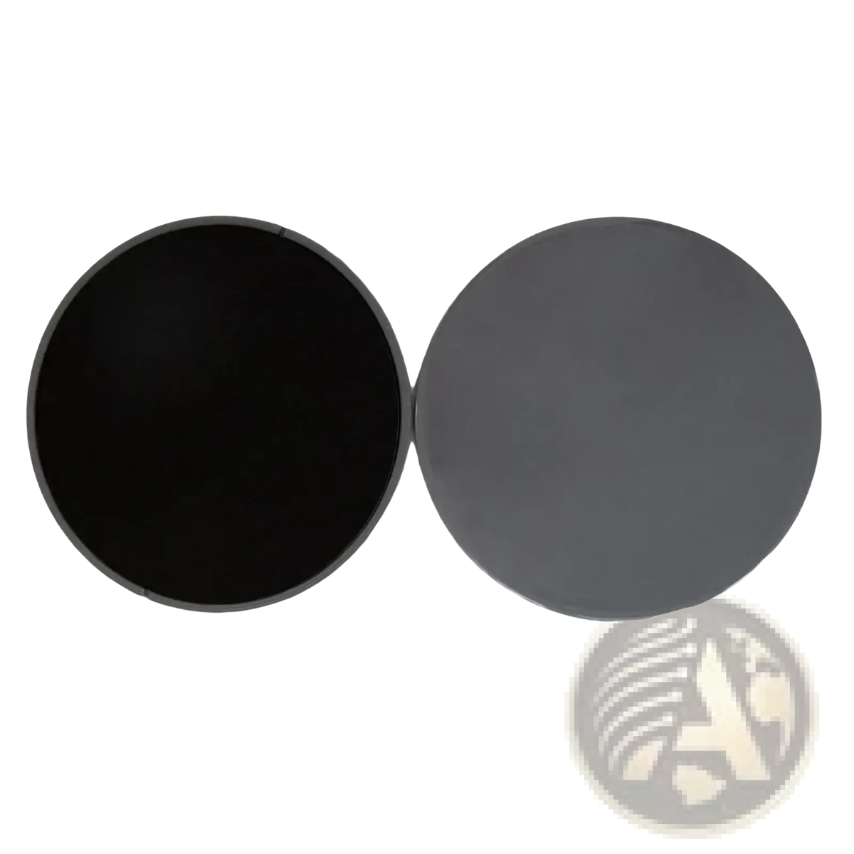 Gray circular core sliders exercise gliding disc with a matte finish for fitness workouts