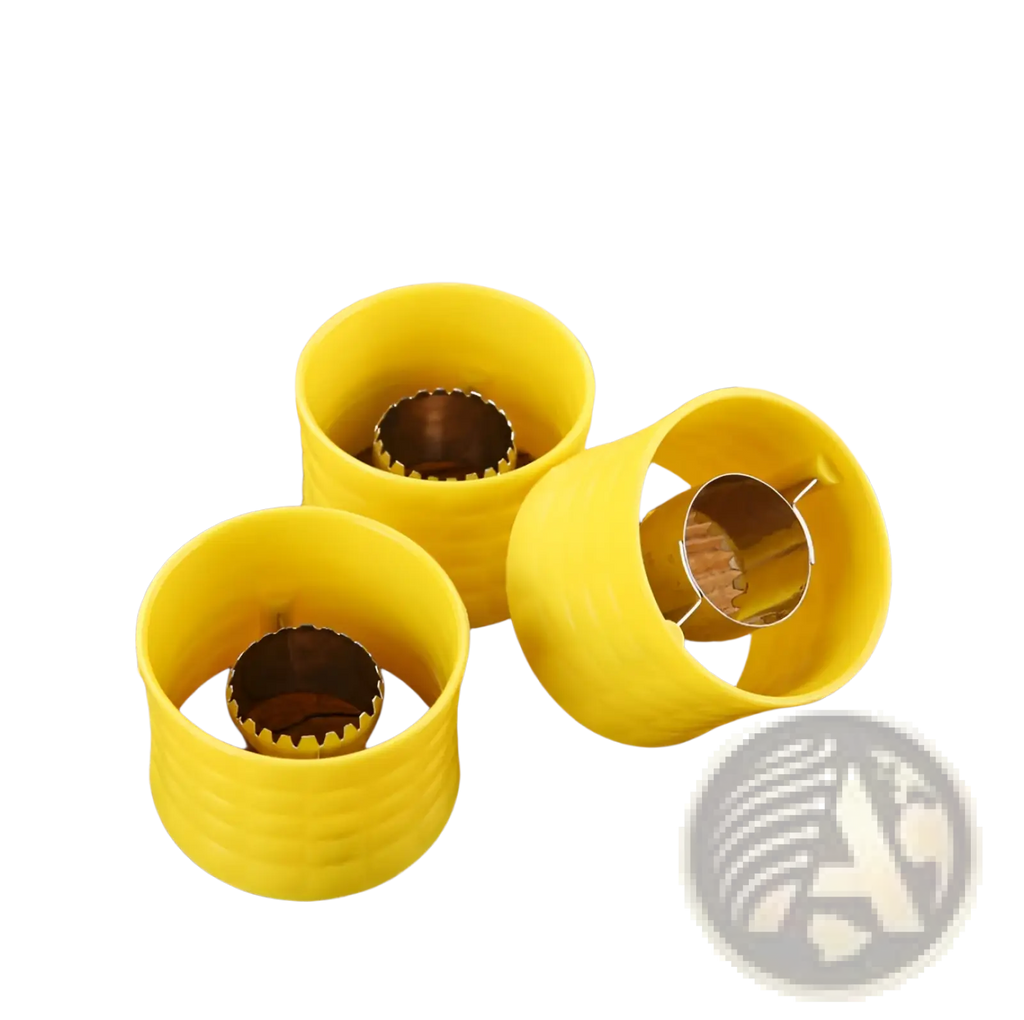 Yellow plastic corn kernel extractors with metal cutting rings for manual stainless steel corn grinder thresher peeler