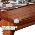 White cube-shaped soft foam corner protectors for table corners in a 10 pack to prevent injuries and damage