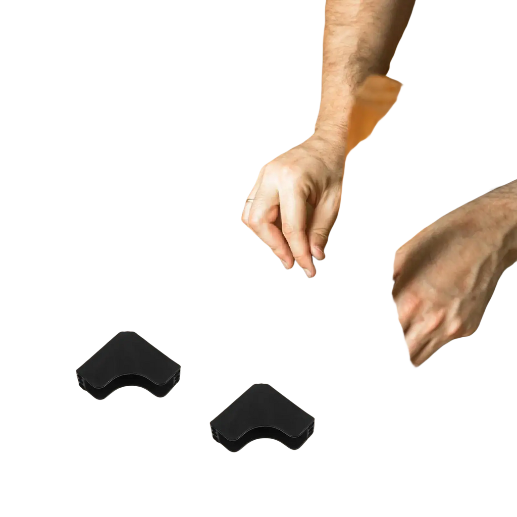 Black plastic corner protectors 50 pcs designed as corner guards for wooden furniture protection