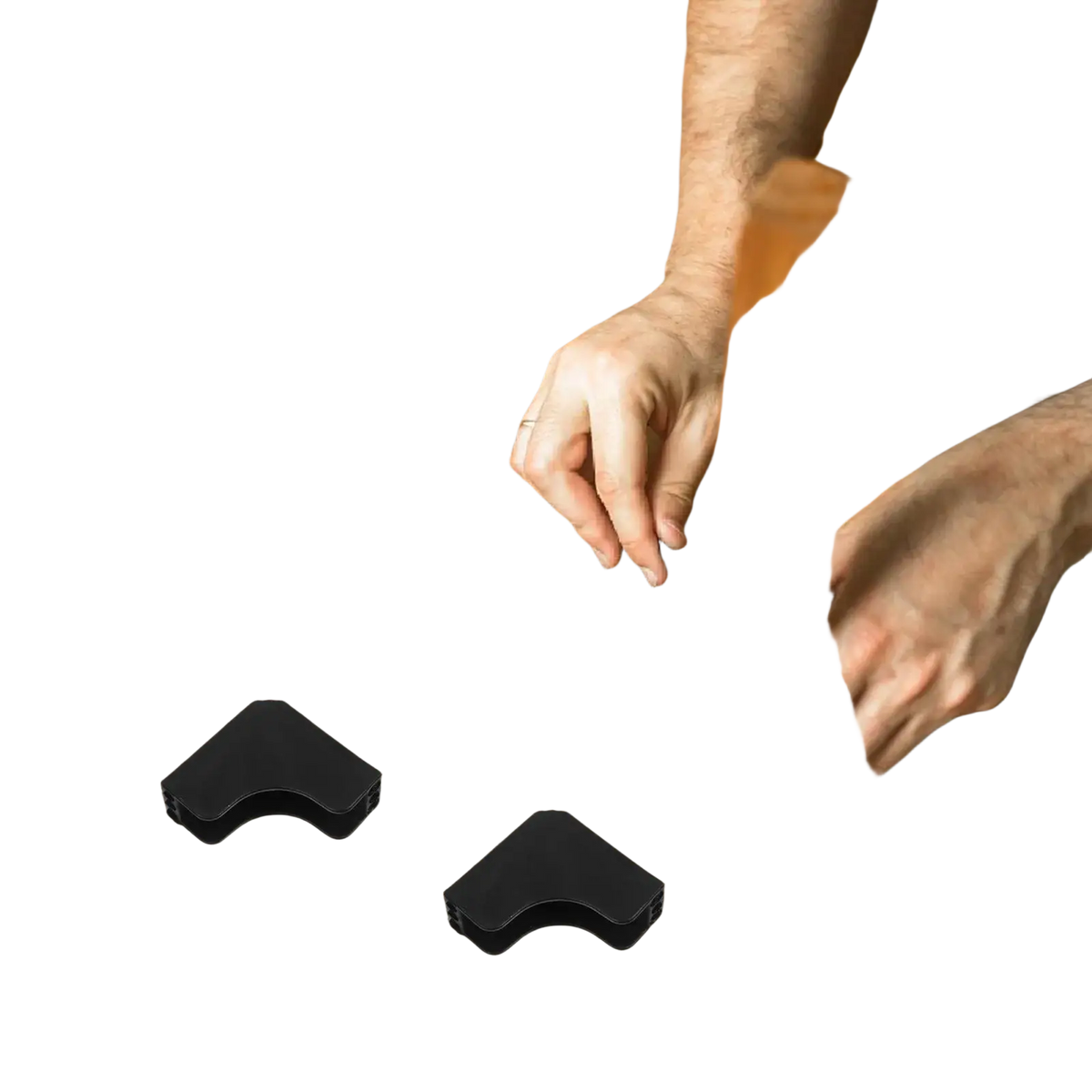 Black plastic corner protectors 50 pcs designed as corner guards for wooden furniture protection