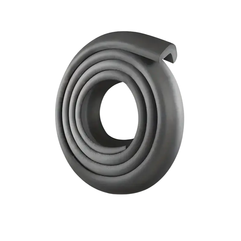 Black flexible foam safety edge protector 2.4cm height 0.8cm thickness for childproofing furniture edges cream foam table corner protector guard