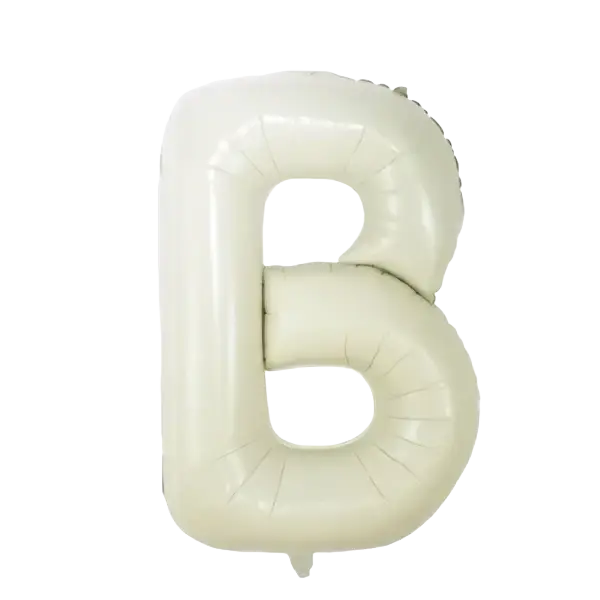 Cream white 40 inch inflatable letter b foil balloon in cream color made of durable material for decoration use