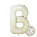 Cream white 40 inch inflatable letter b foil balloon in cream color made of durable material for decoration use
