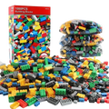 Creative building blocks bulk set for kids featuring 1000 vibrant diy creative plastic lego pieces in rainbow colors
