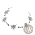 Crystal star bridal tiara silver headpiece with rhinestones and intricate metallic detailing for weddings