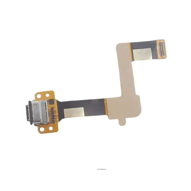 Flexible gold-colored flex cable with usb-c connector for cubot tab kingkong 2 charging replacement use