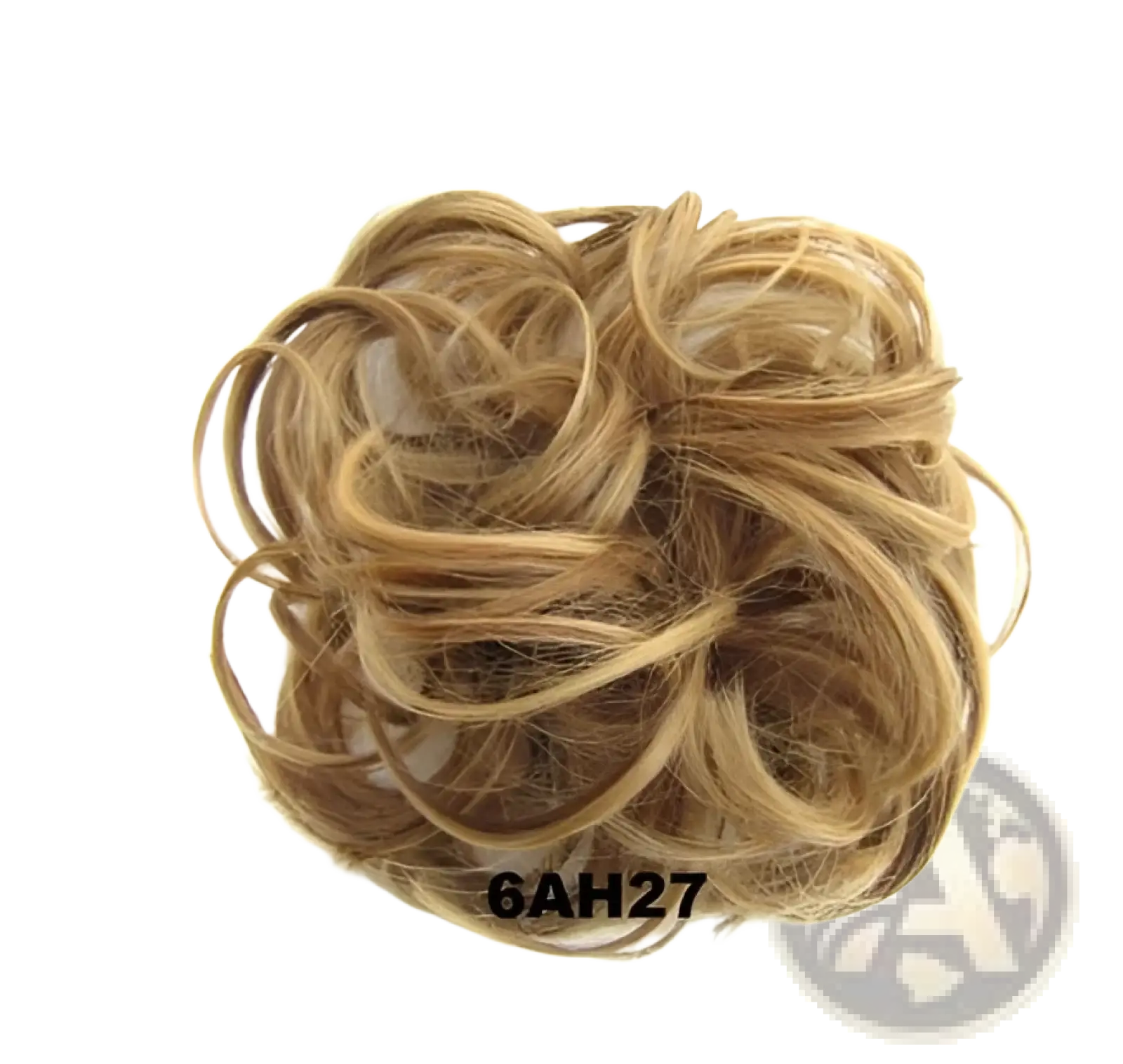 Blonde curly synthetic hair bun extension with textured design from 46 colors for easy styling