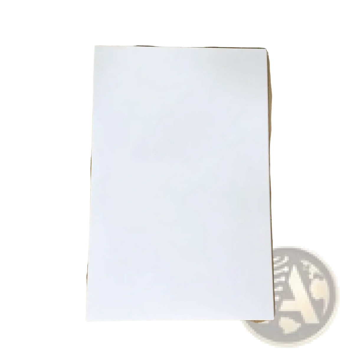 White rectangular paper sheet for custom baby shower welcome sign with teddy bear decor