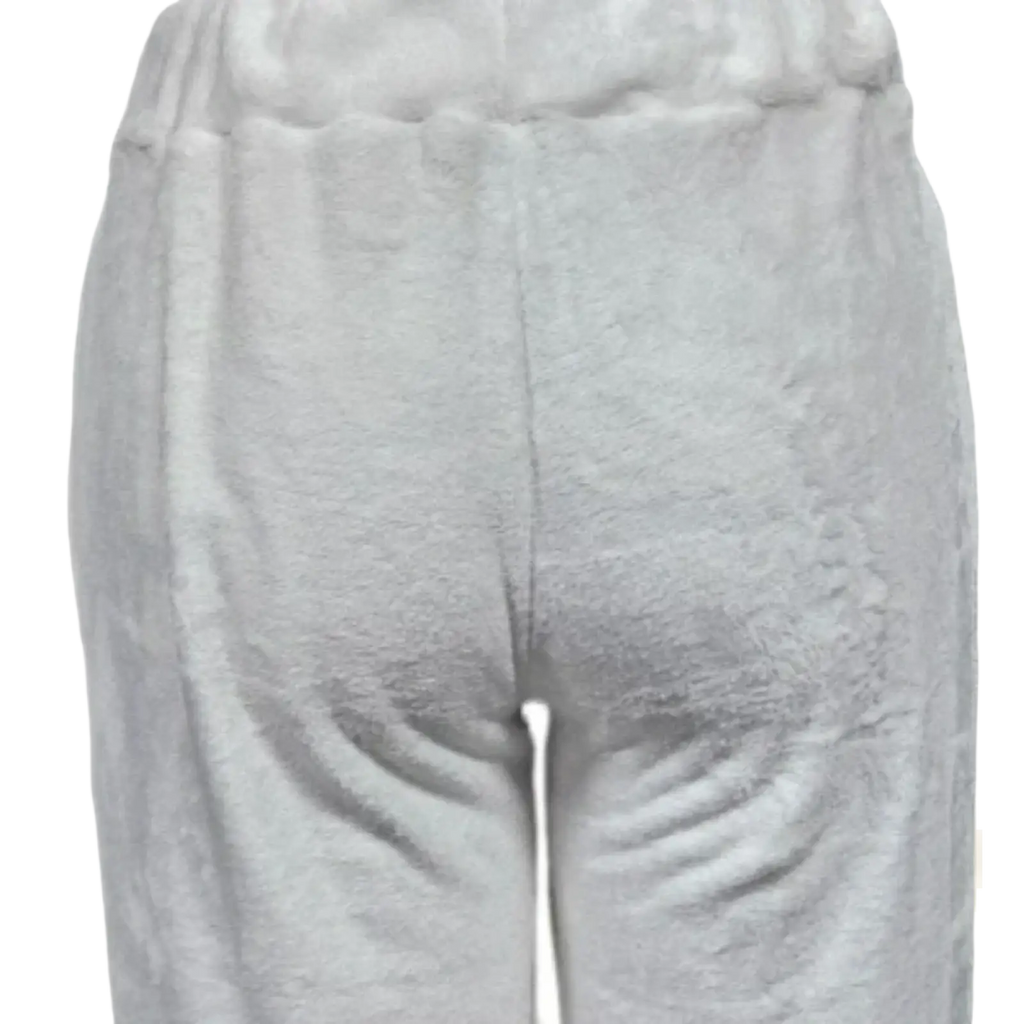 Gray textured sweatpants with elastic waistband custom lounge pants loose fit drawstring trousers for comfort wear