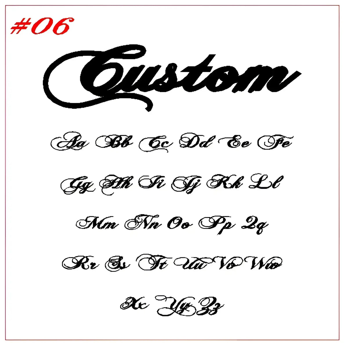 Custom name keychain in black cursive font featuring decorative script style on stainless steel gift accessory