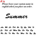 Custom name keychain featuring black cursive summer lettering on stainless steel ideal as a personalized gift