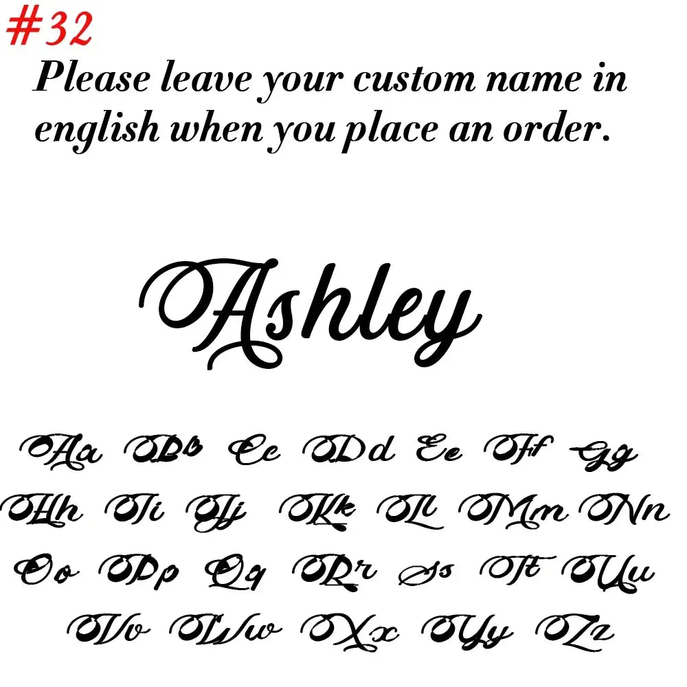Customizable black cursive stainless steel nameplate keychain with elegant script font for personalized gift