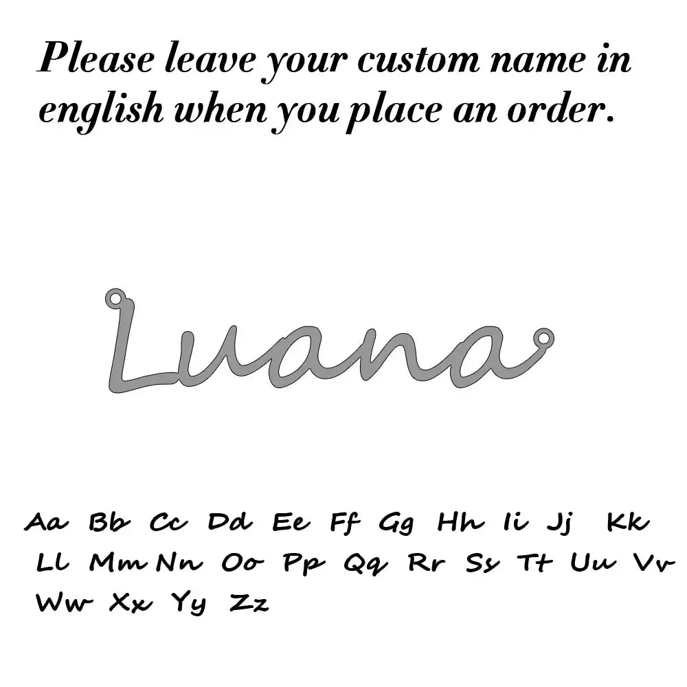 Silver stainless steel custom name keychain with cursive engraving for personalized gift use