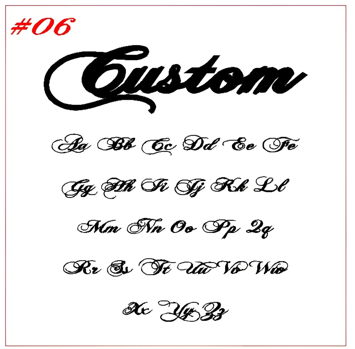 Custom personalized name keychain in black cursive stainless steel jewelry featuring elegant script letters and numbers