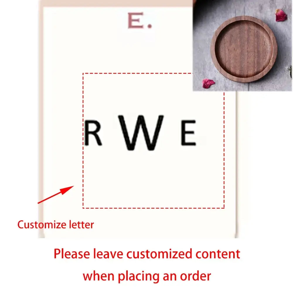Custom wood ring dish engraved wedding ring holder circular wooden tray with smooth natural finish and subtle grain pattern