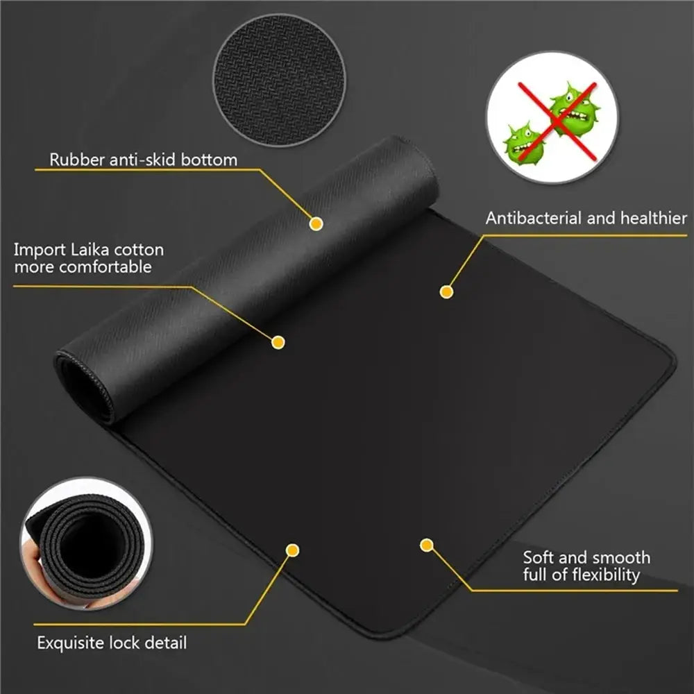 Black cute puppy gaming mouse pad made of import laika cotton with rubber anti-skid bottom for use in ventilated place