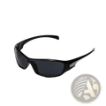 Black plastic-framed cyberpunk metallic shield sunglasses with dark gray pc lenses for stylish eye protection