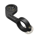 Black cycplus z1 outfront gps bike computer handlebar mount with circular top plate and gold-colored screws visible from back
