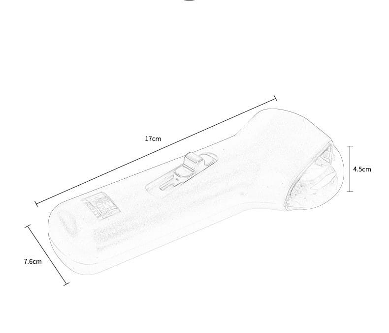 Lanceur de friandises pour chien portatif en plastique transparent, télécommande, jouet pour animal de compagnie, avec interrupteur latéral intégré, dimensions : 17 cm de longueur, 7,6 cm de largeur et 4,5 cm de hauteur, contenant des graines.