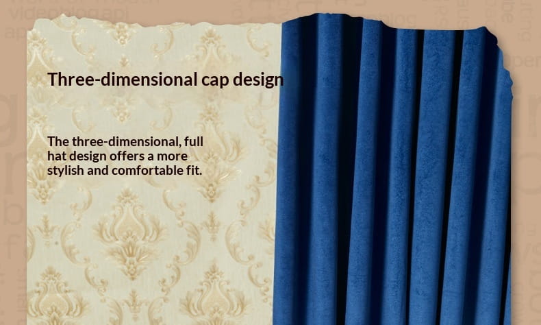 Deep blue velvet men suede baseball cap with a three-dimensional cap design thickened for winter use.