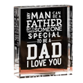 Clear acrylic block engraved with white heartfelt text dad acrylic block engraved birthday gift from daughter son