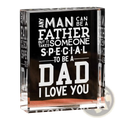 Clear acrylic block engraved with white heartfelt text dad acrylic block engraved birthday gift from daughter son