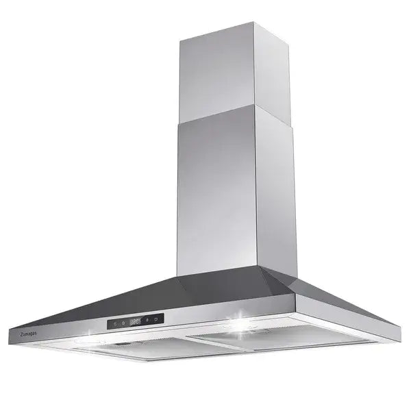 30 inch wall mount range hood stainless steel with sleek modern design and digital control panel for efficient ventilation